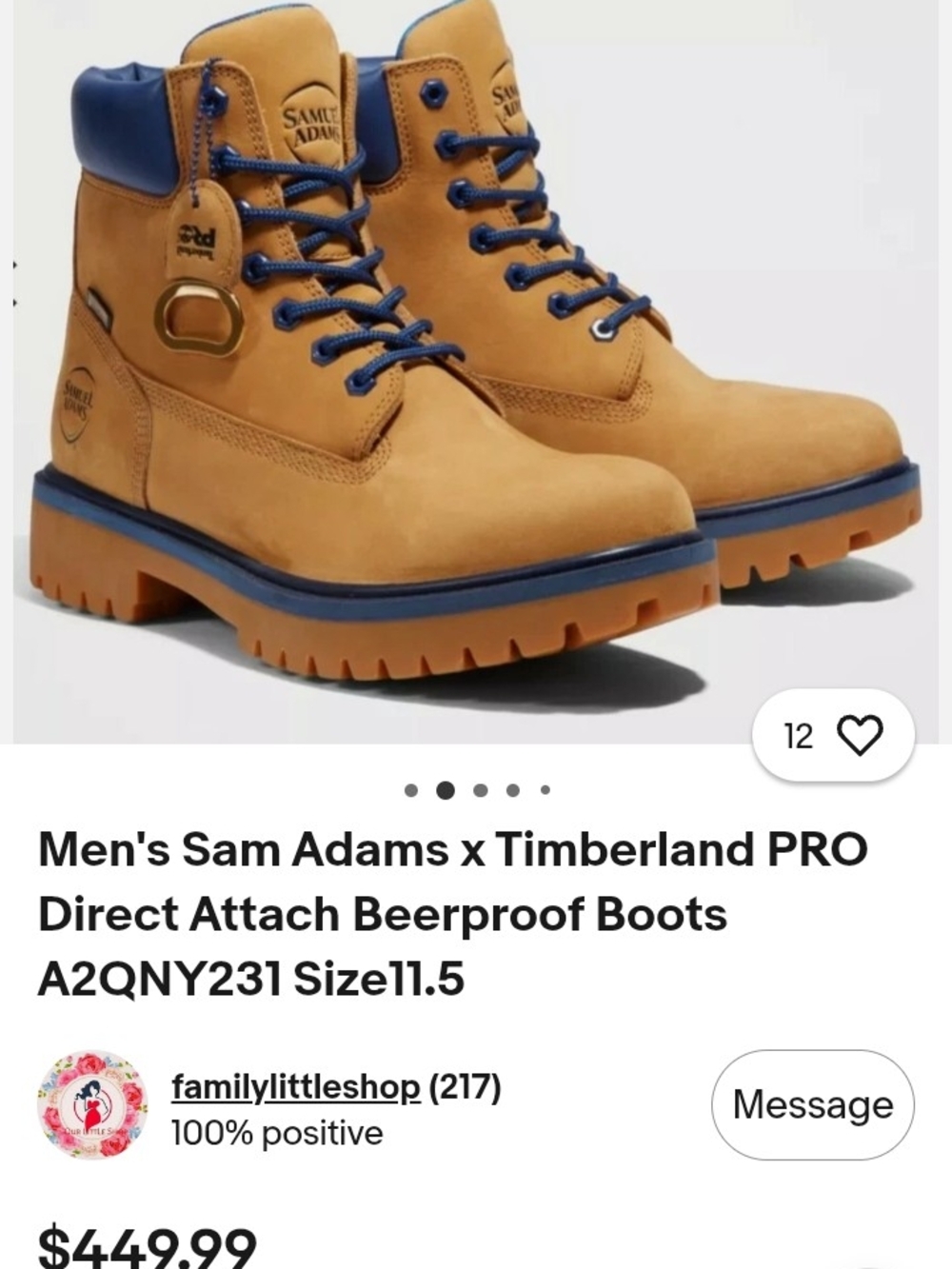 Men's Wheat and Navy Work Boots